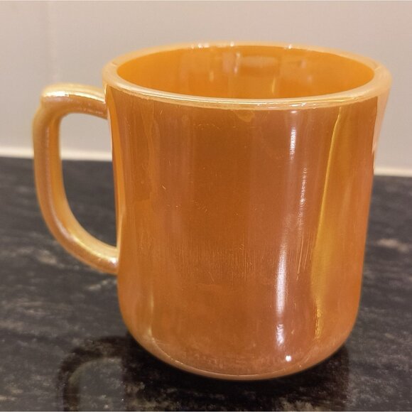 Vintage Orange Peach Lustreware Mug With Handle - Picture 3 of 3